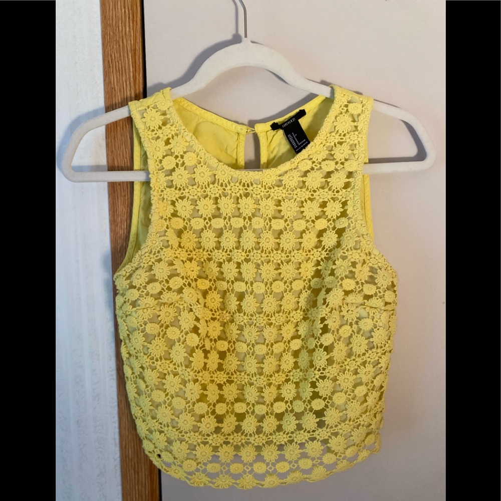 Yellow Flower Crop Top
